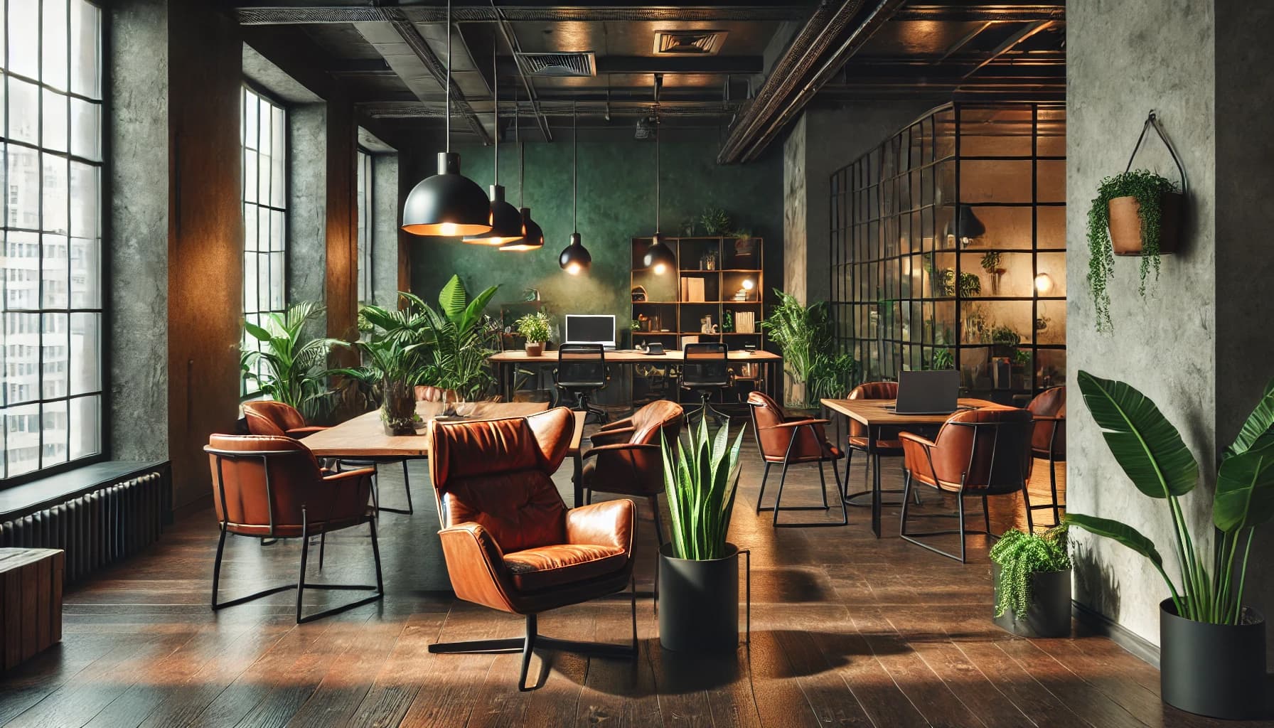 Each company upload its own featured images about office, work, etc.