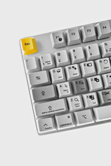 Keyboard with yellow esc